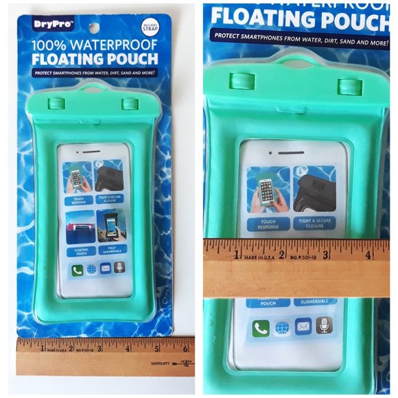 Drypro 100% Waterproof Floating Phone Pouch Includes Strap Protects Smartphones - Picture 5 of 8